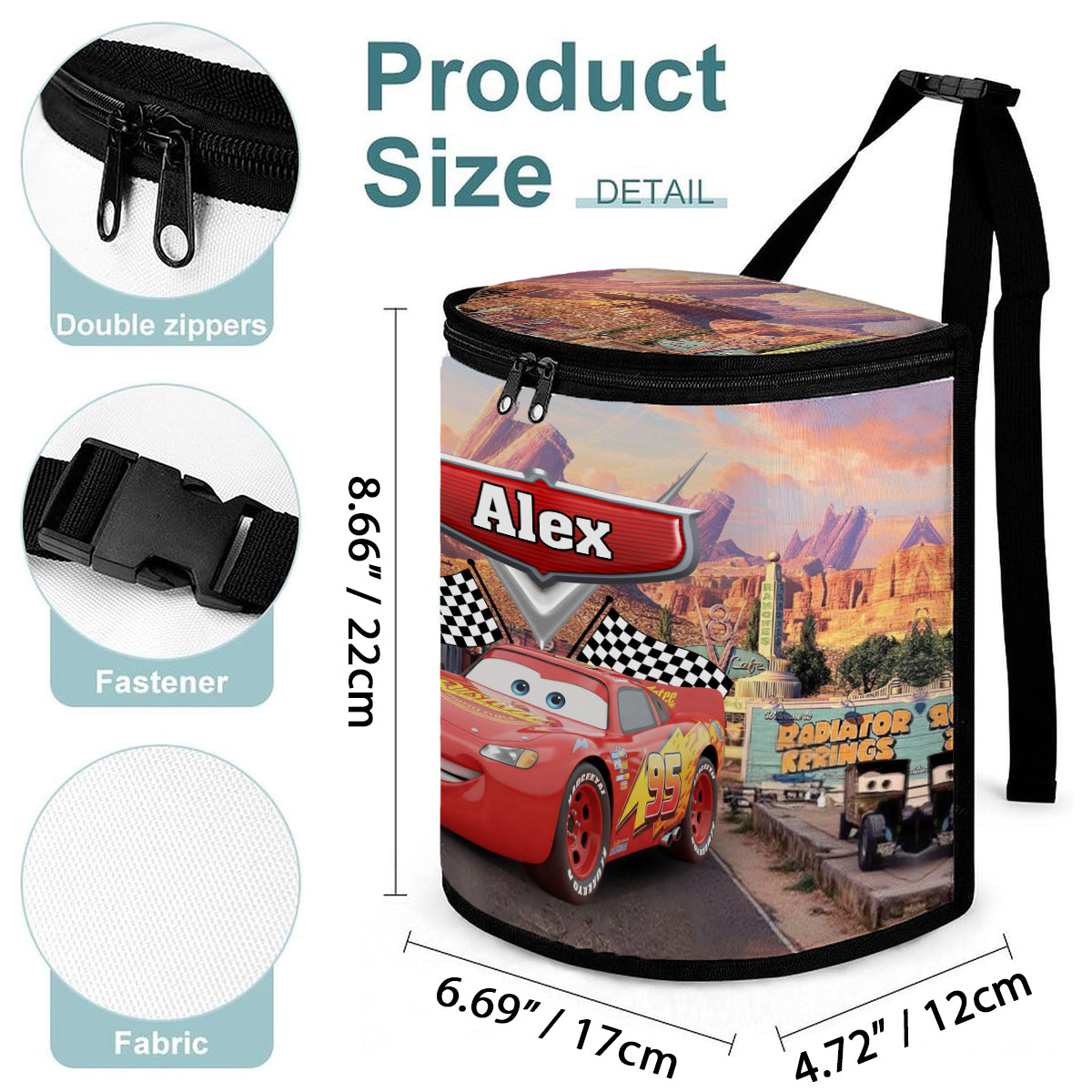 Faster Than Fast - Personalized Cars Portable Car Trash Can/ Organizer