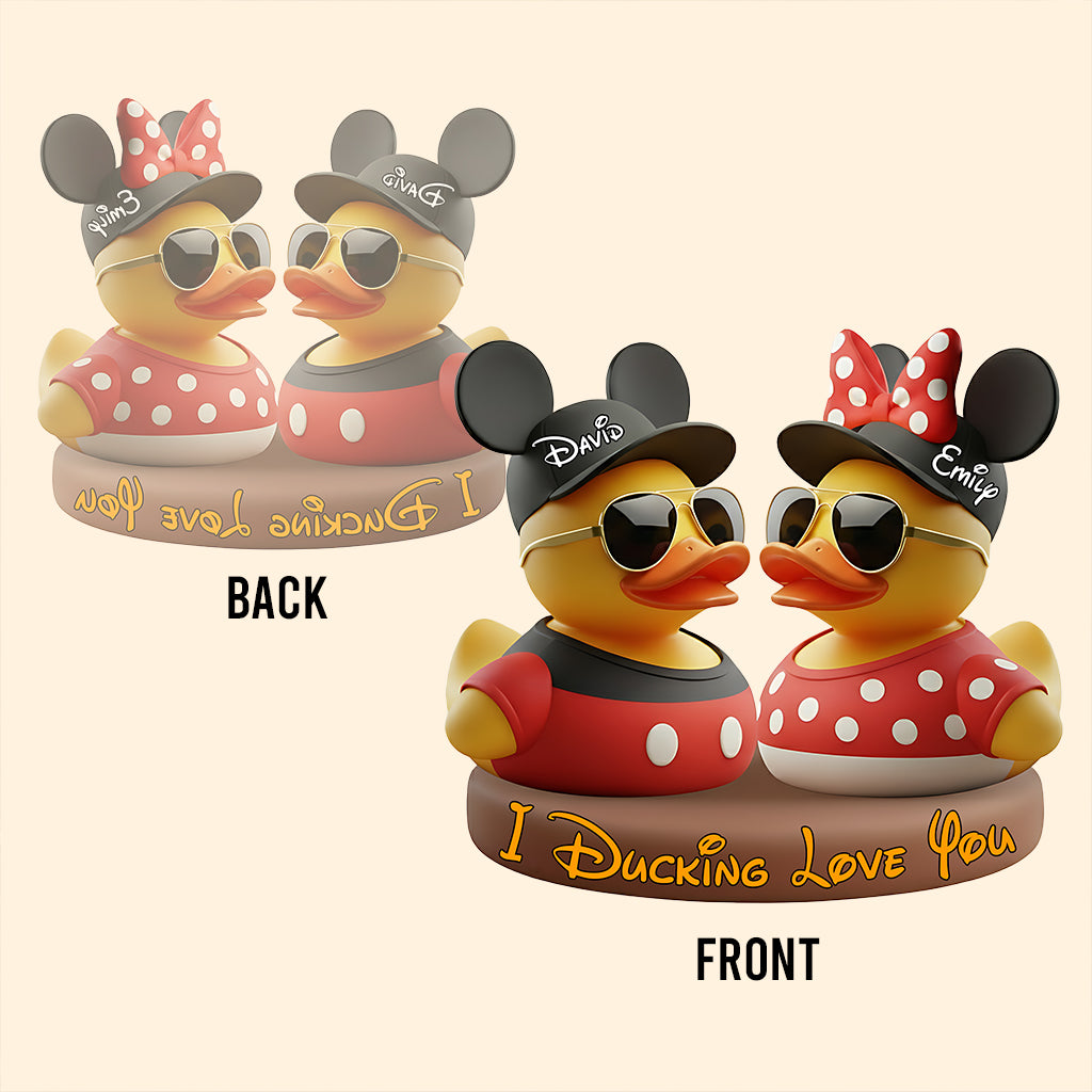 I Ducking Love You - Personalized Mouse Custom Shaped Acrylic Plaque