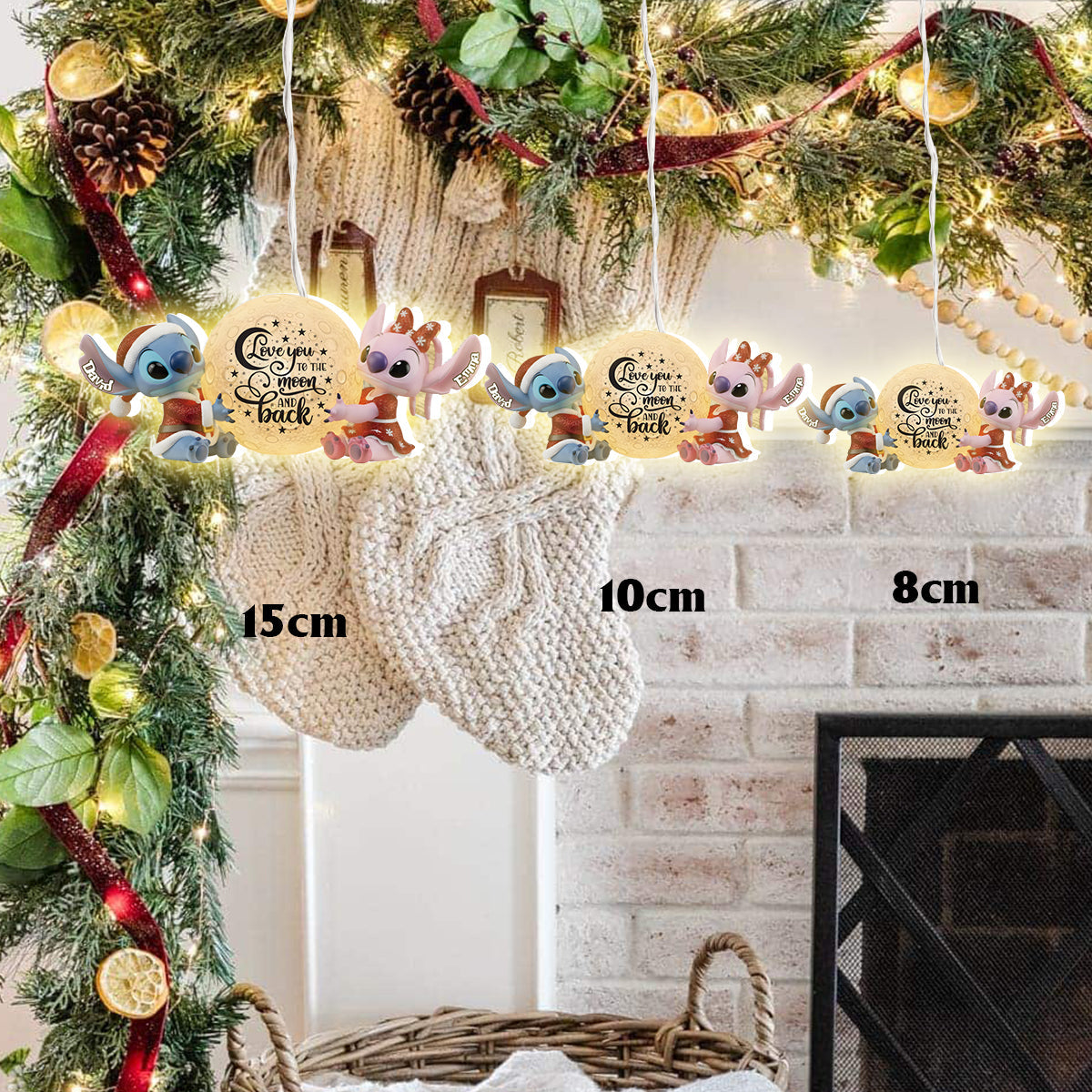 I Love You To The Moon And Back - Personalized Ohana LED Light Ornament