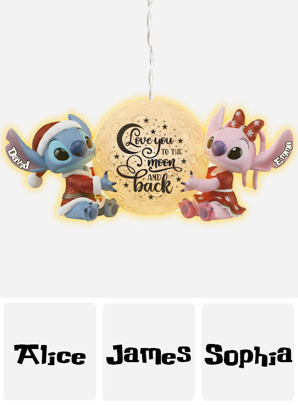 I Love You To The Moon And Back - Personalized Ohana LED Light Ornament