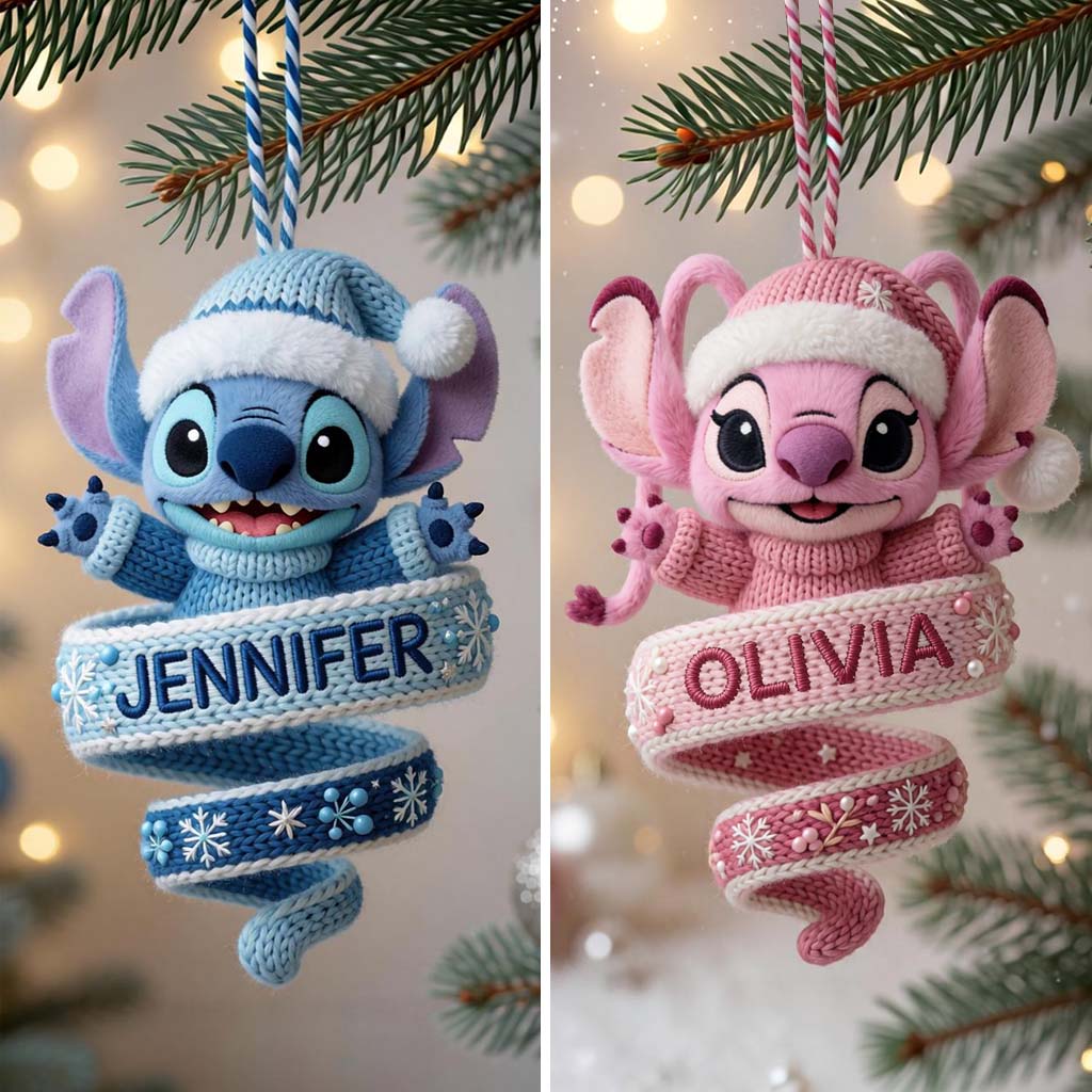 Merry Stitchmas - Personalized Ohana Plush Ornament