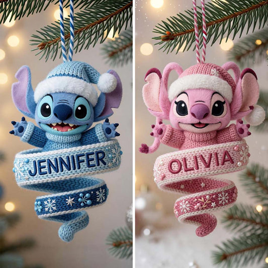 Merry Stitchmas - Personalized Ohana Plush Ornament