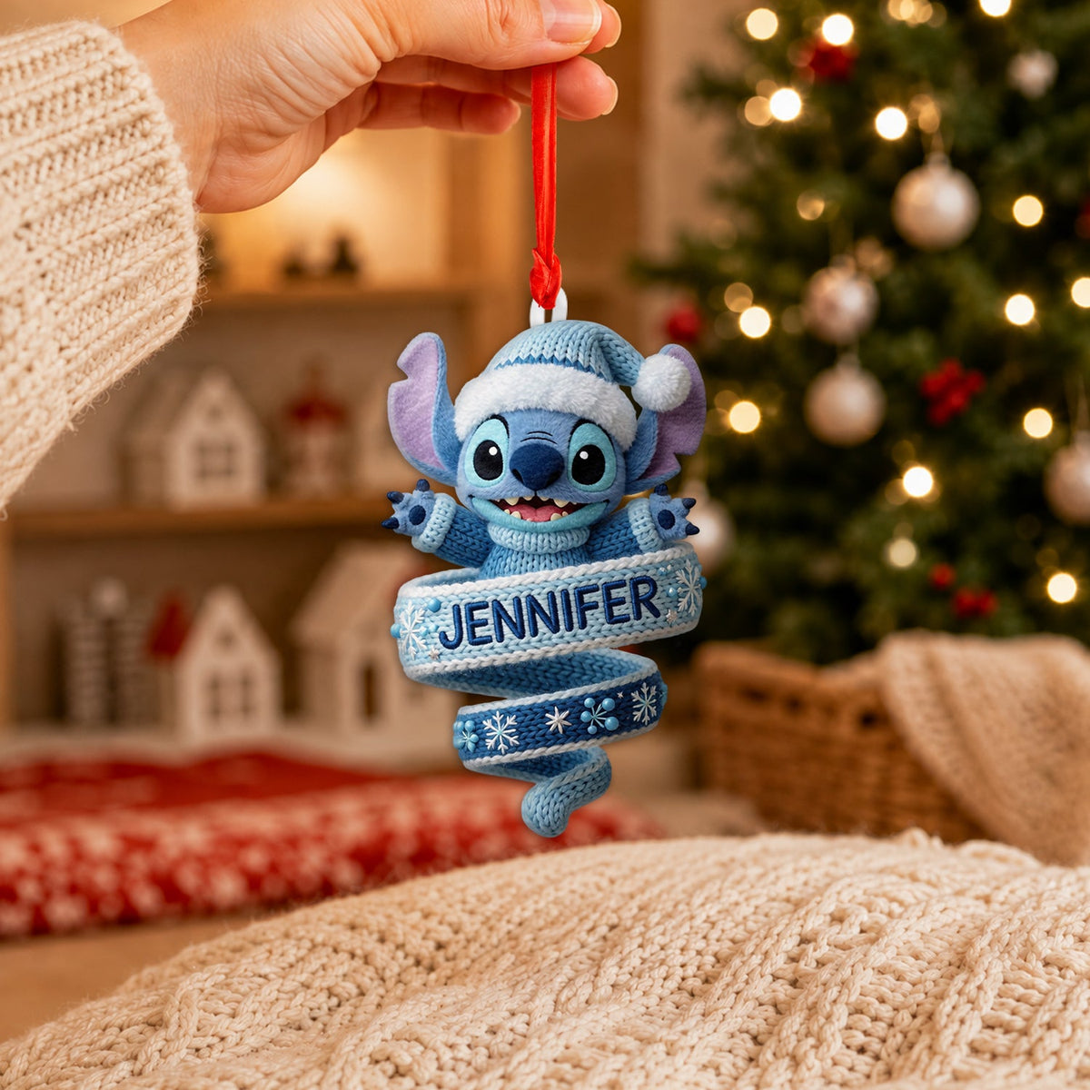 Merry Stitchmas - Personalized Ohana Plush Ornament