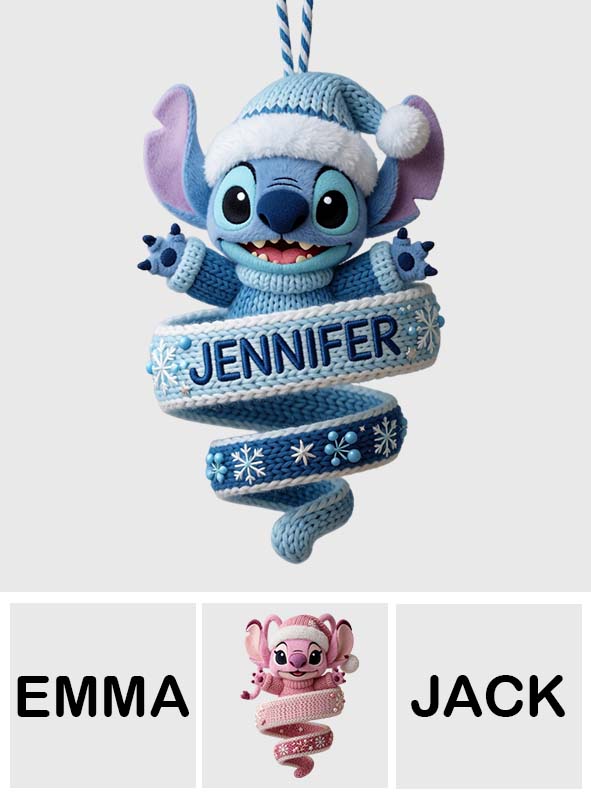 Merry Stitchmas - Personalized Ohana Plush Ornament