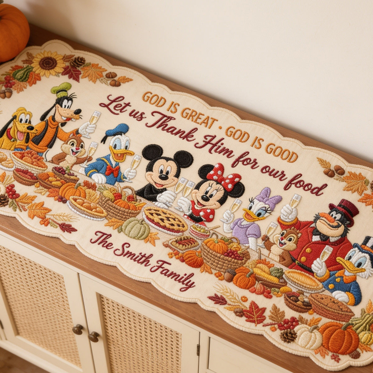 Cheers! - Personalized Mouse Custom Shape Table Runner