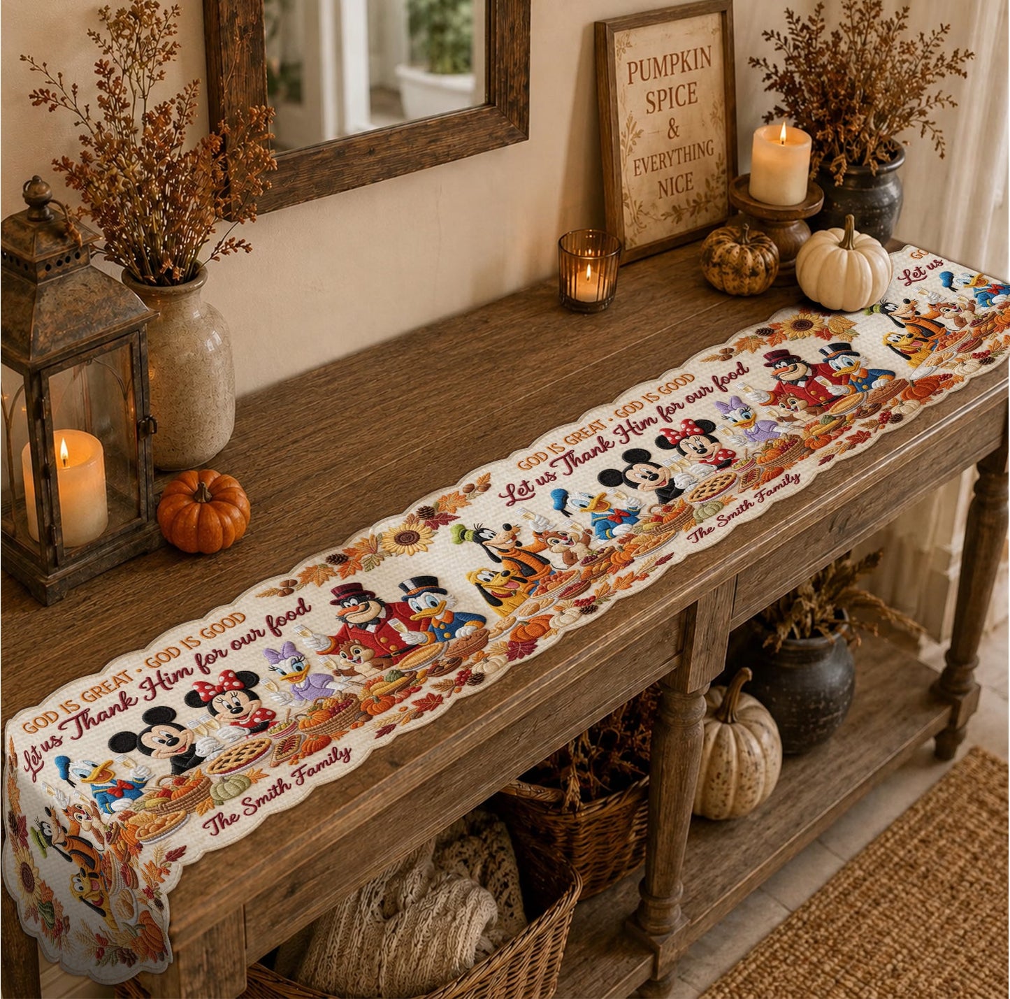 Cheers! - Personalized Mouse Custom Shape Table Runner