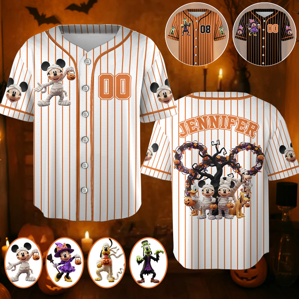 Magical Halloween - Personalized Mouse Baseball Jersey
