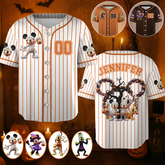 Magical Halloween - Personalized Mouse Baseball Jersey