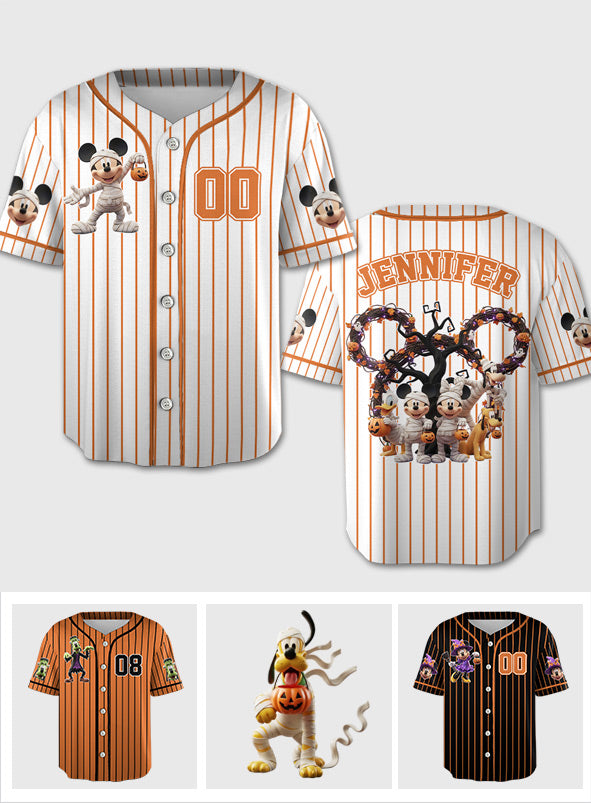 Magical Halloween - Personalized Mouse Baseball Jersey