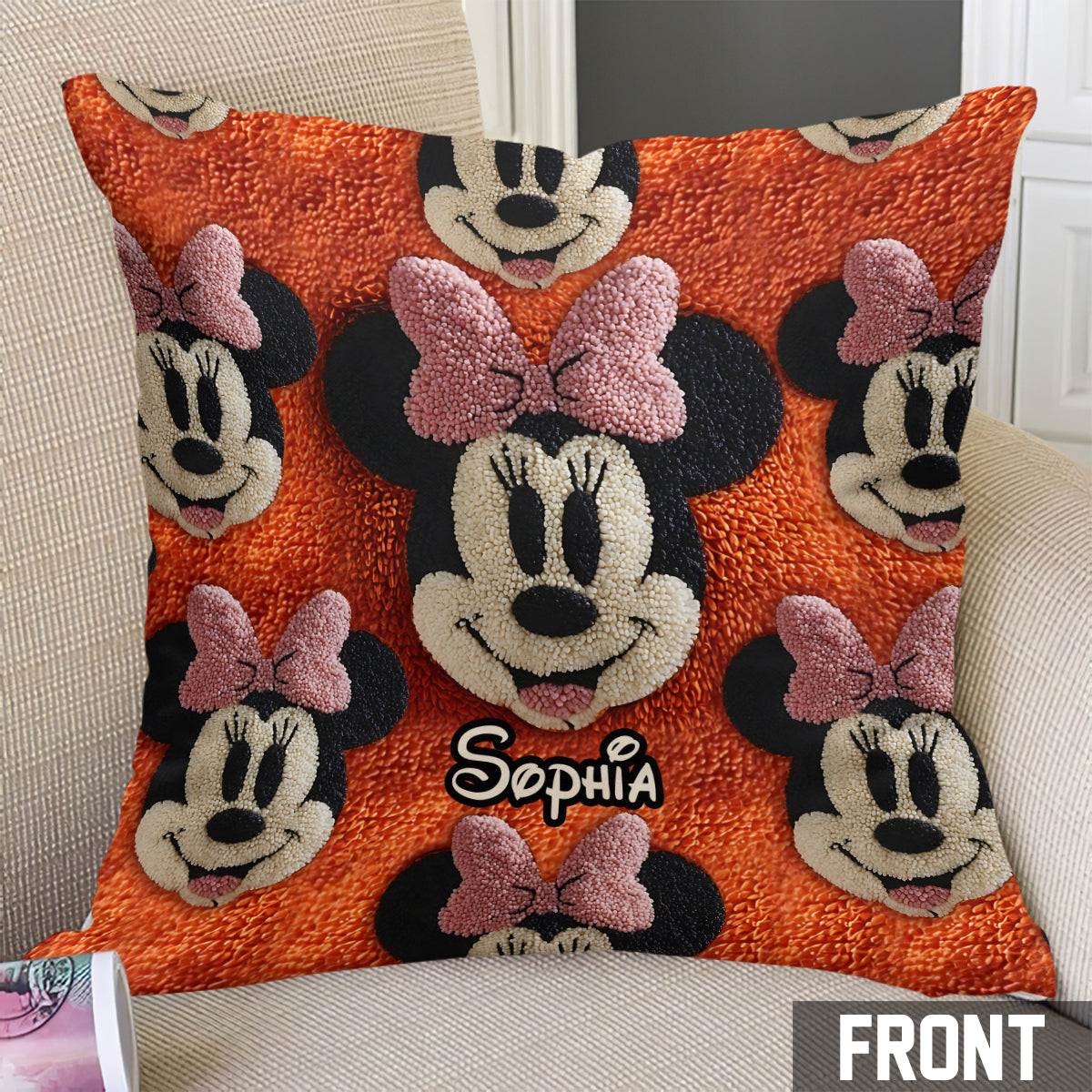 Magical Friends - Personalized Mouse Throw Pillow