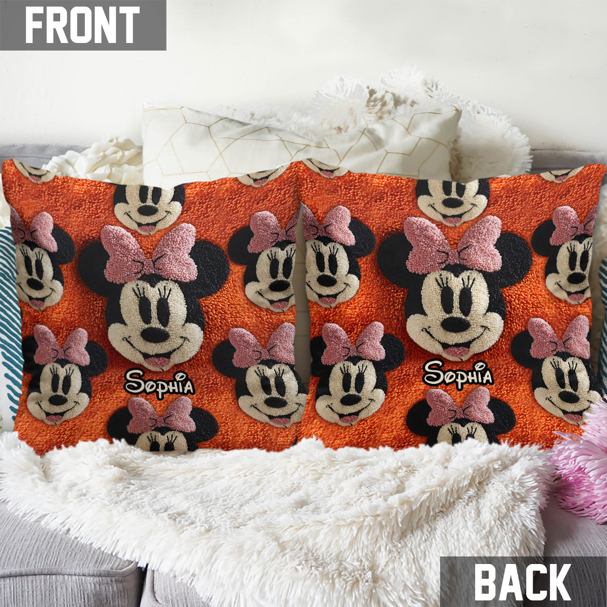 Magical Friends - Personalized Mouse Throw Pillow