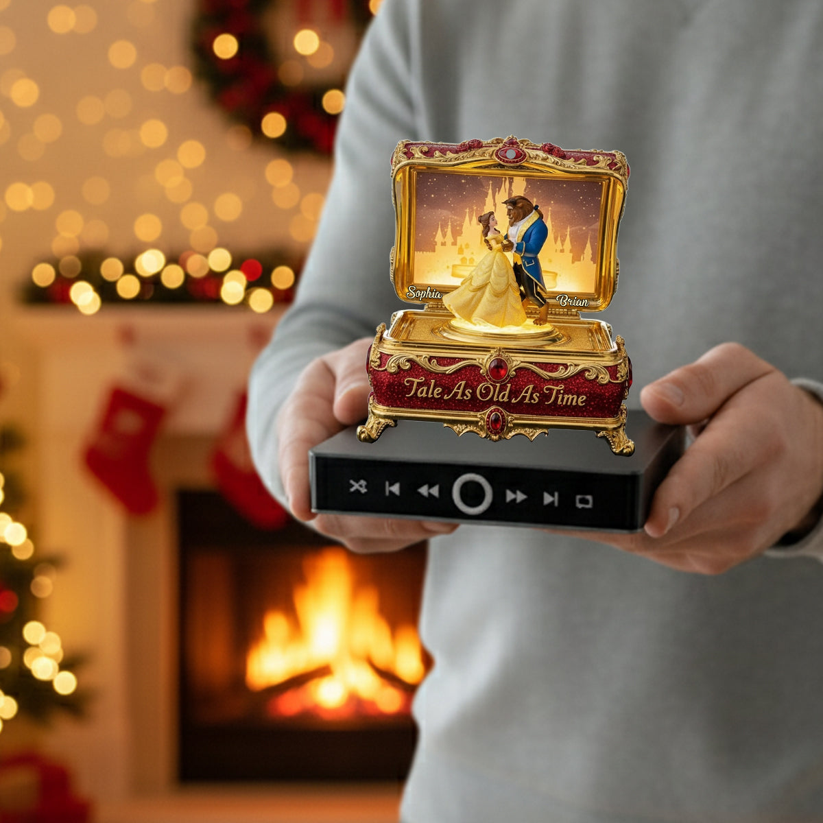 Tale As Old As Time - Personalized Couple Music Ornament