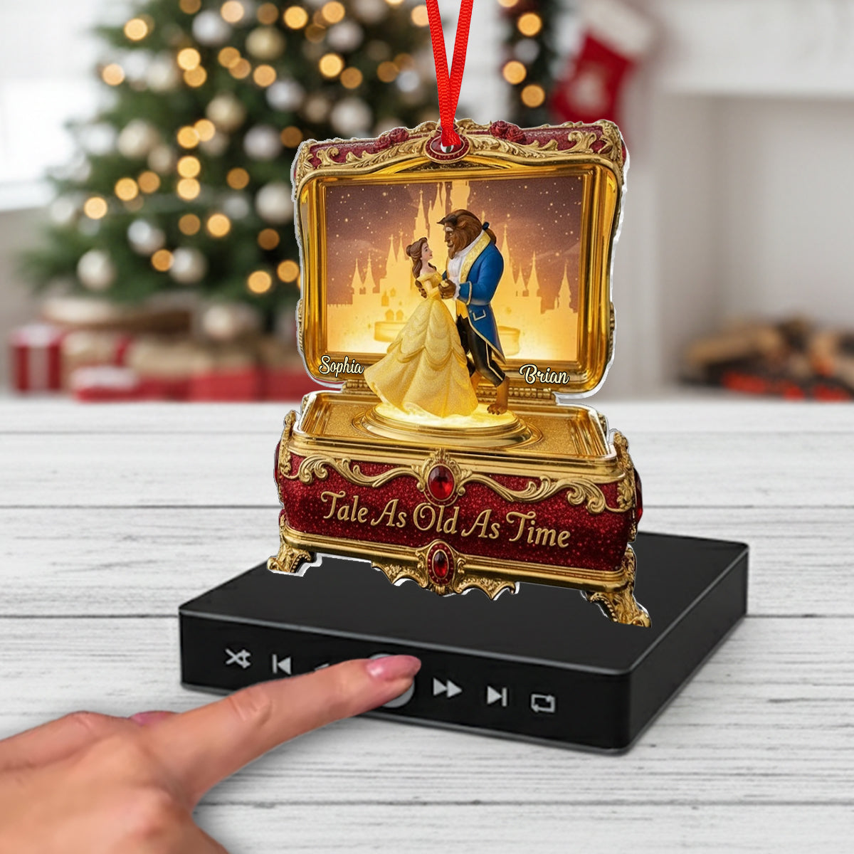 Tale As Old As Time - Personalized Couple Music Ornament