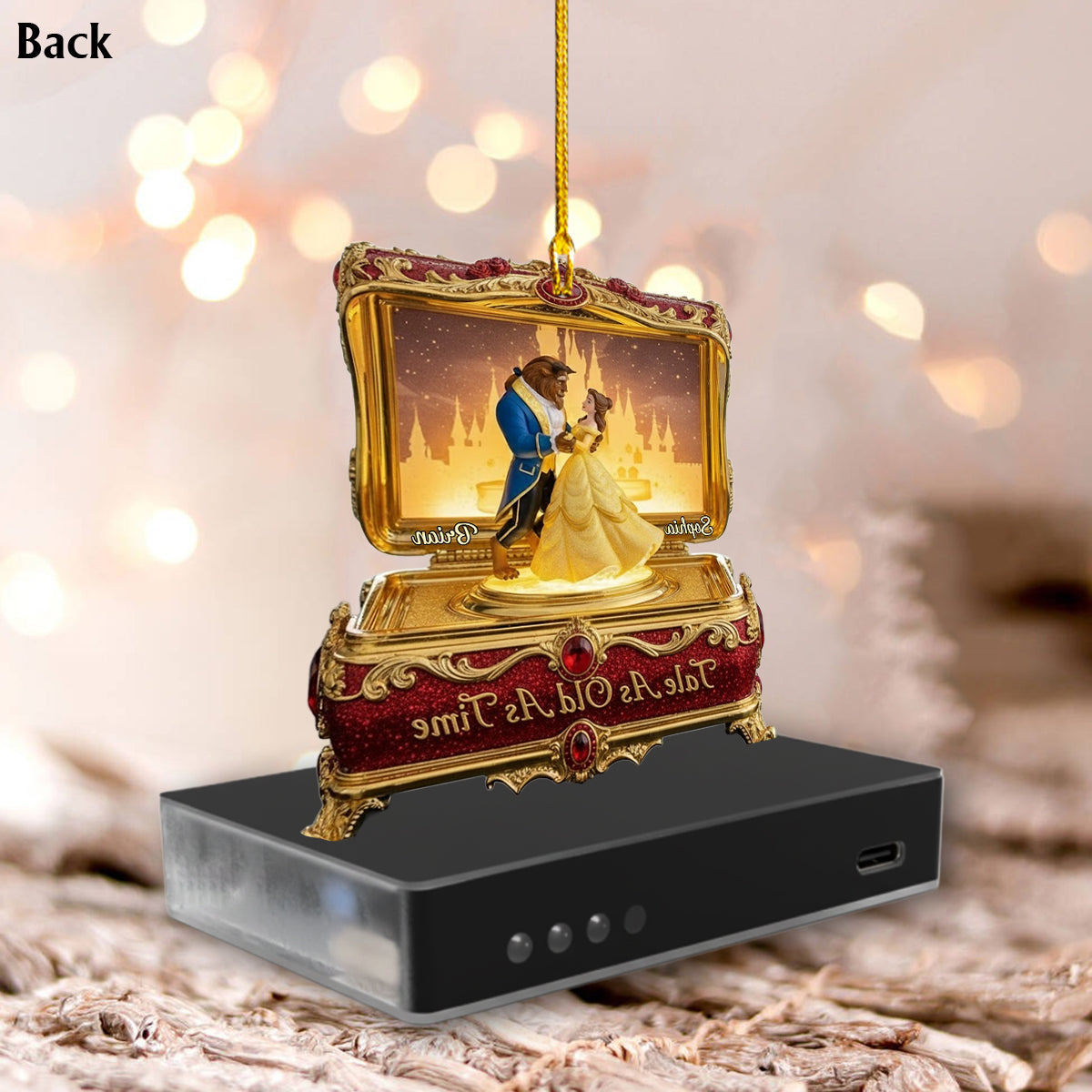 Tale As Old As Time - Personalized Couple Music Ornament