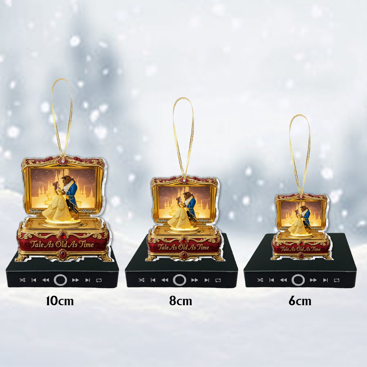 Tale As Old As Time - Personalized Couple Music Ornament