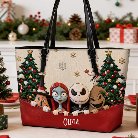 Merry Christmas - Personalized Nightmare Leather Bag