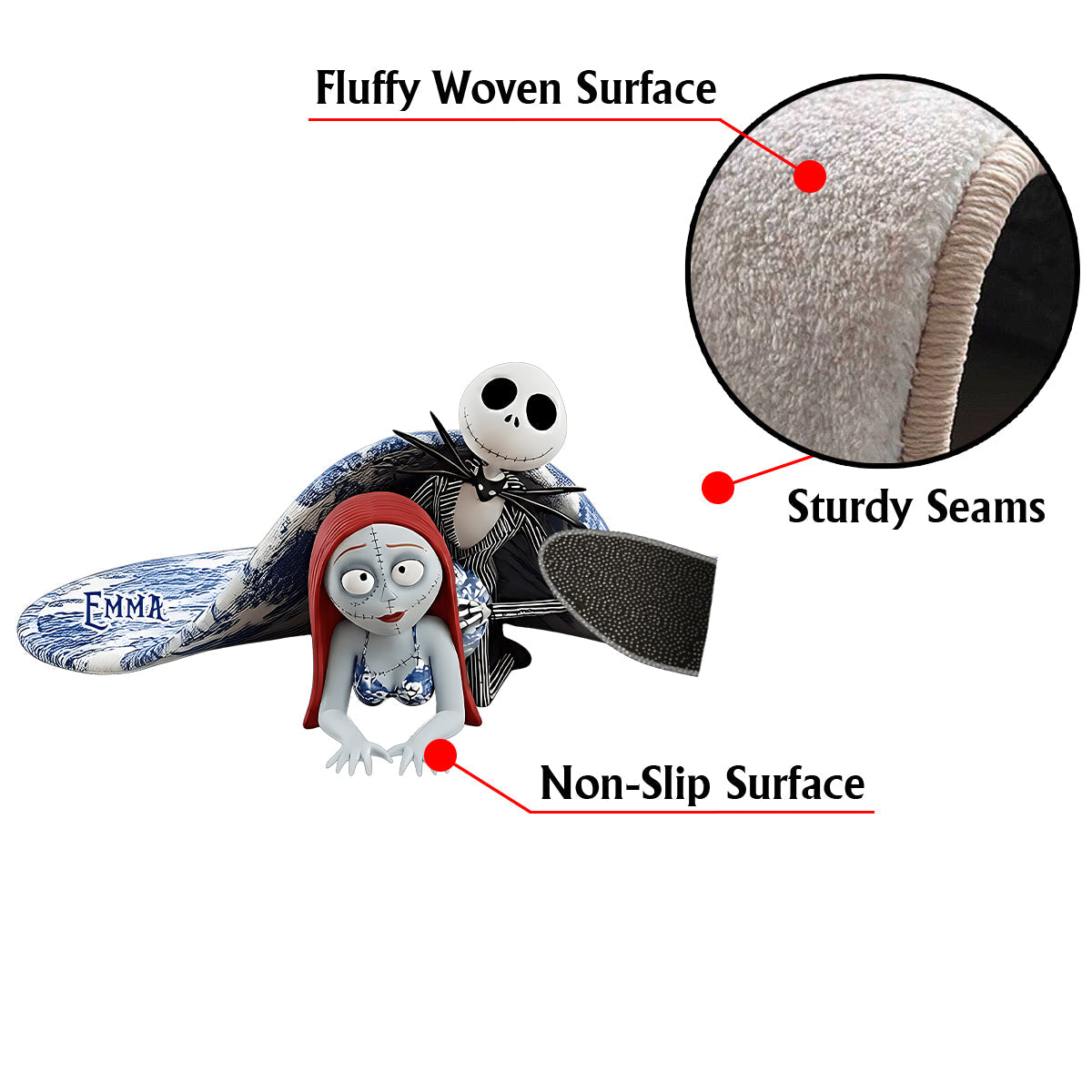 Funny Gift For Couple - Personalized Nightmare Non-Slip Tufted Rug