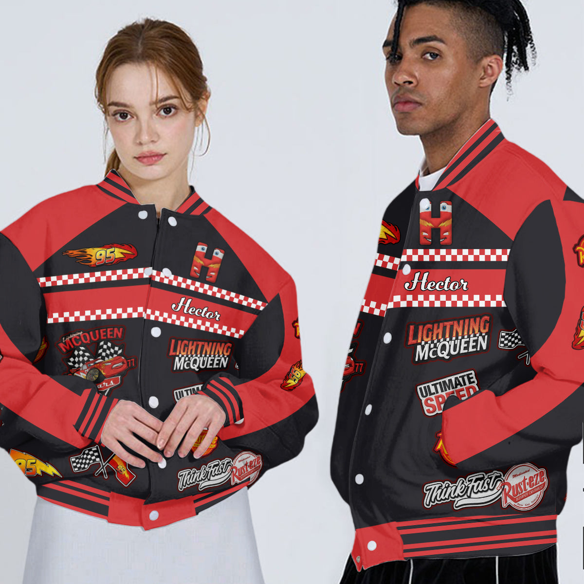 Cars Cartoon - Personalized Cars Varsity Jacket