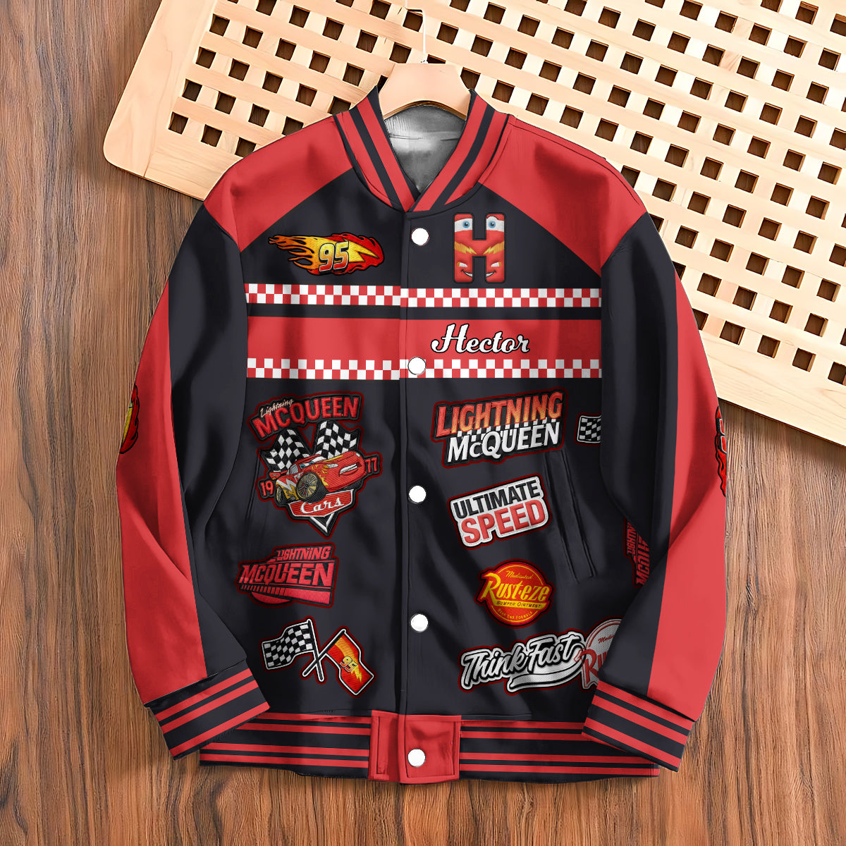 Cars Cartoon - Personalized Cars Varsity Jacket