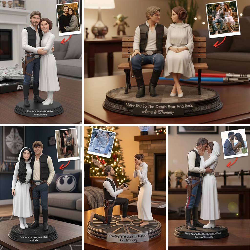 I Love You To The Death Star And Back - Personalized The Force Custom Shaped Acrylic Plaque