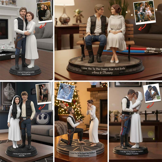 I Love You To The Death Star And Back - Personalized The Force Custom Shaped Acrylic Plaque