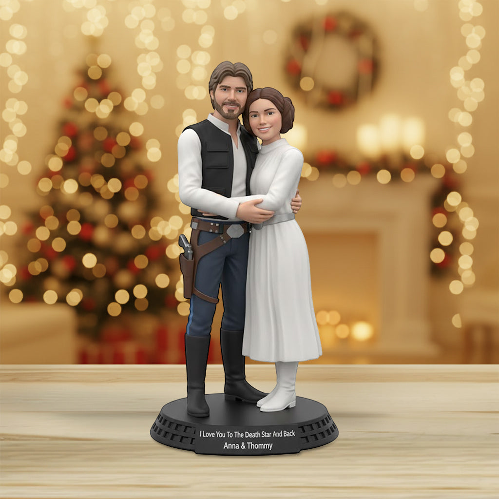 I Love You To The Death Star And Back - Personalized The Force Custom Shaped Acrylic Plaque