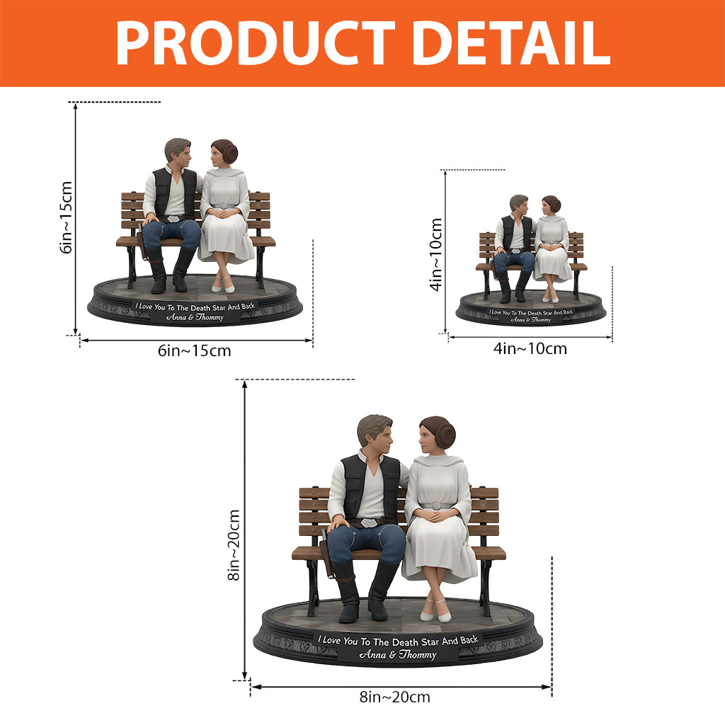 I Love You To The Death Star And Back - Personalized The Force Custom Shaped Acrylic Plaque