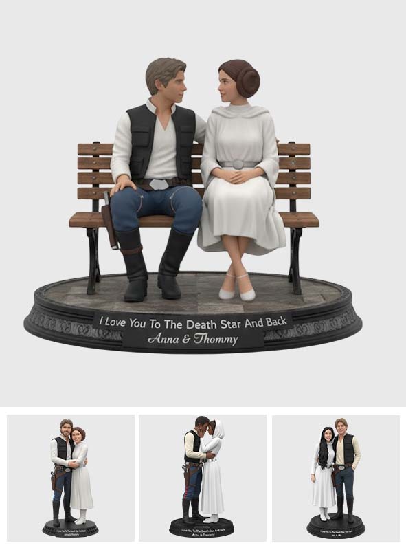 I Love You To The Death Star And Back - Personalized The Force Custom Shaped Acrylic Plaque