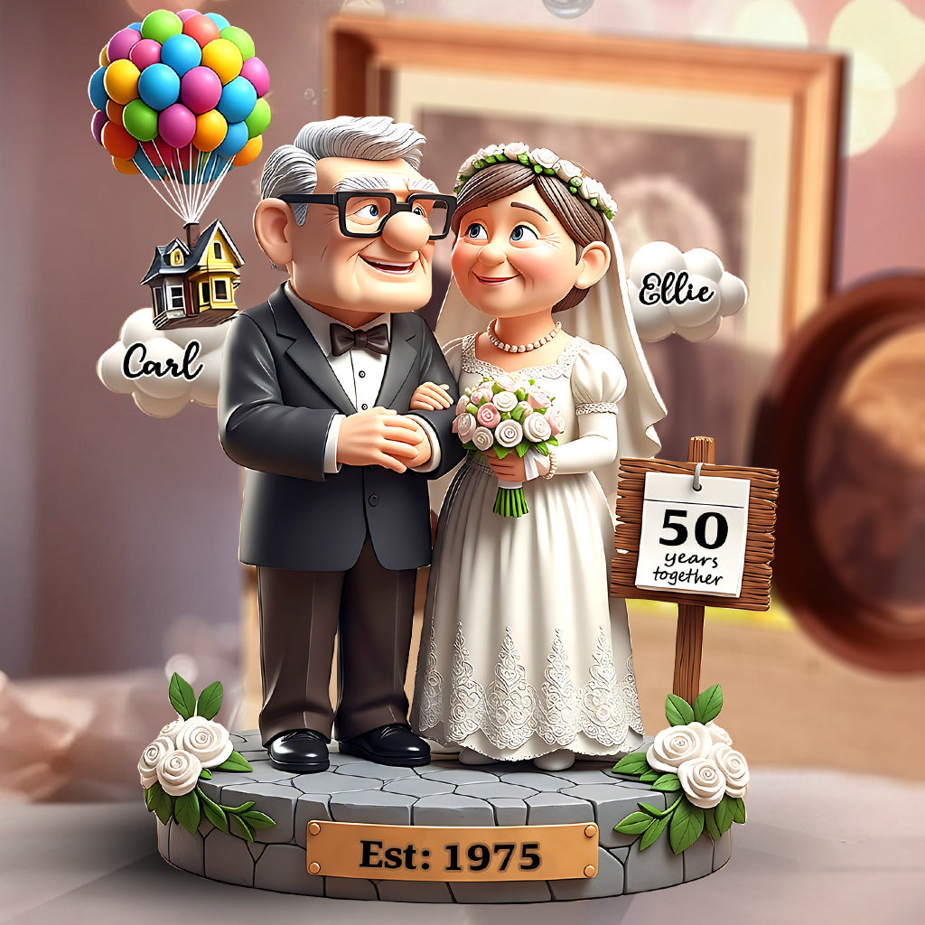 Wedding Keepsake Happy Anniversary - Personalized Couple Custom Shaped Acrylic Plaque