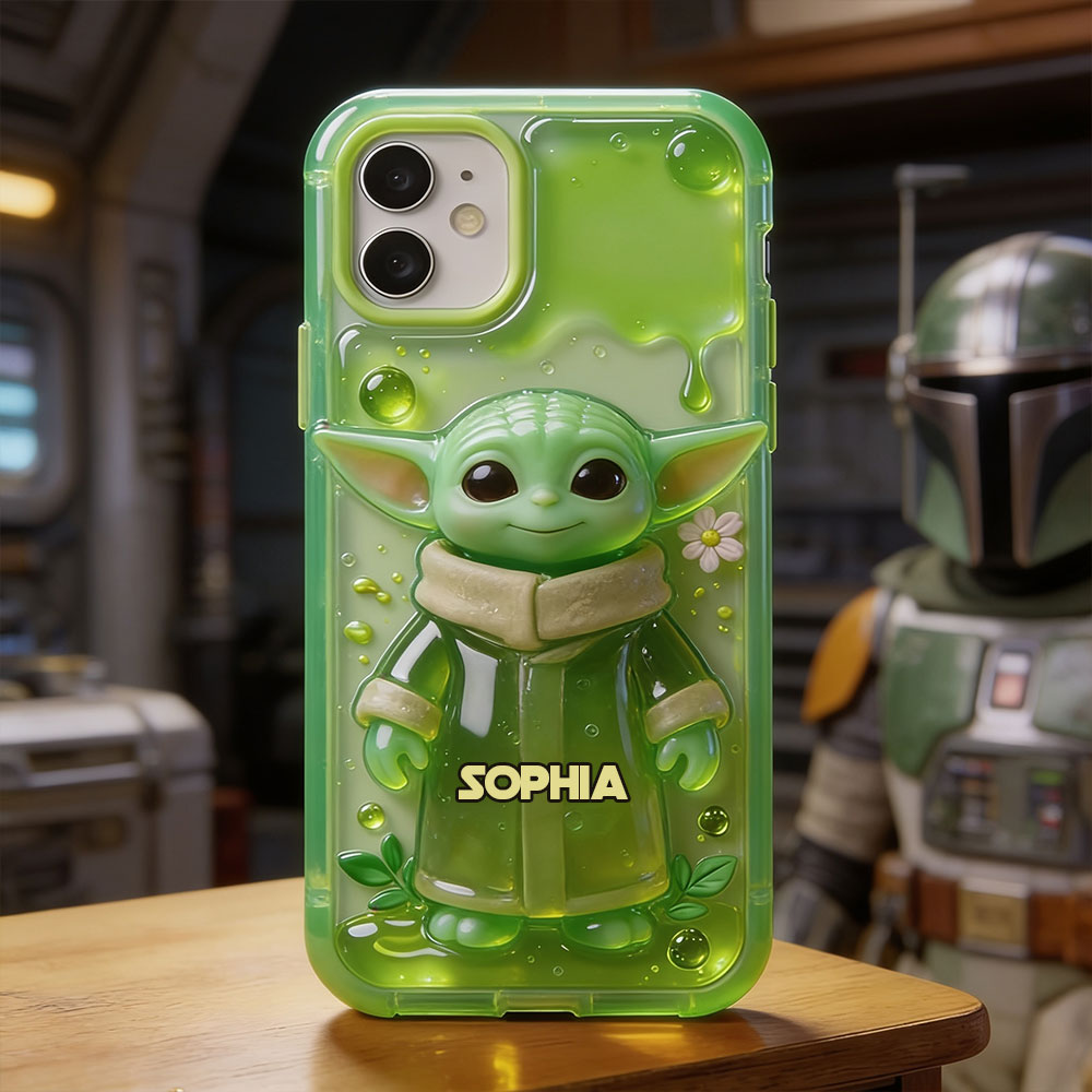 Jelly Green Baby - Personalized The Force Full Print Phone Case