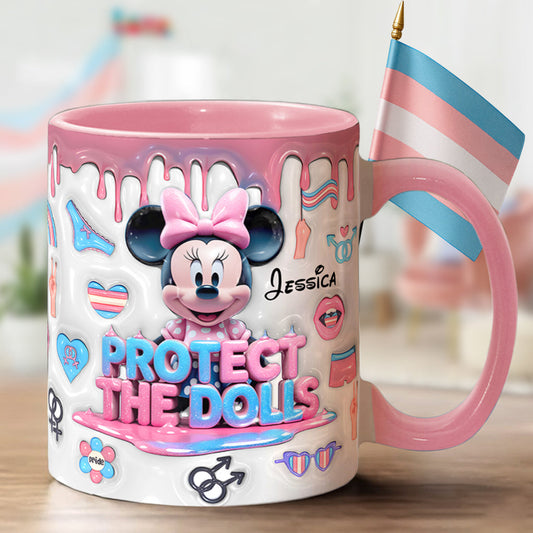 Protect The Dolls - Personalized LGBT Support Accent Mug