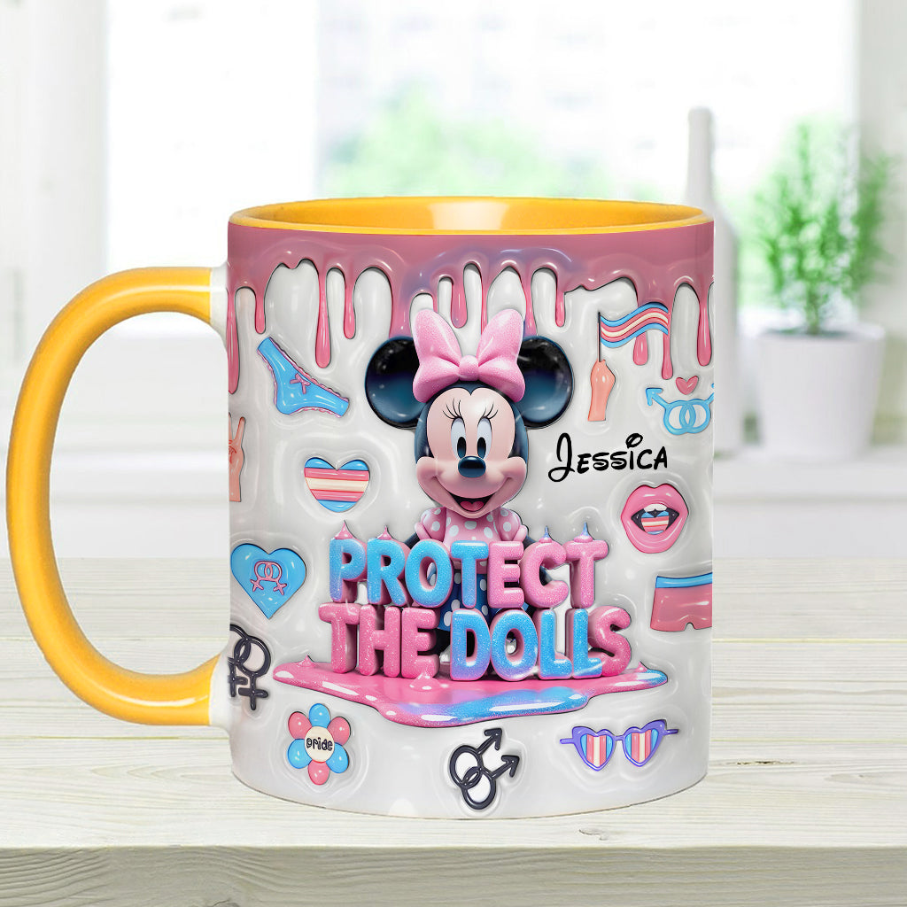 Protect The Dolls - Personalized LGBT Support Accent Mug
