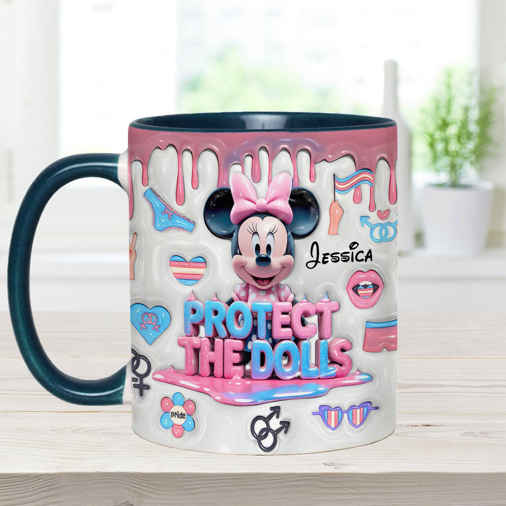 Protect The Dolls - Personalized LGBT Support Accent Mug