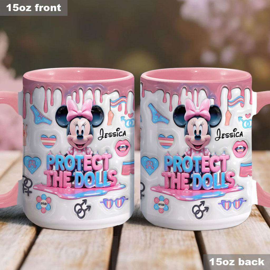 Protect The Dolls - Personalized LGBT Support Accent Mug