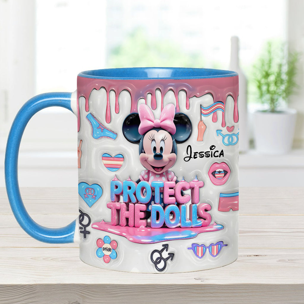 Protect The Dolls - Personalized LGBT Support Accent Mug
