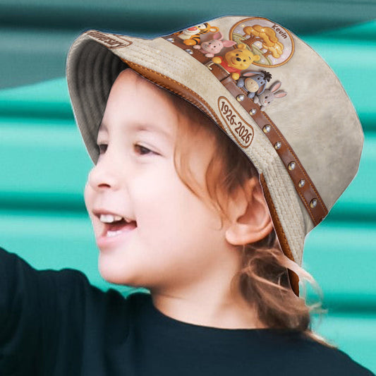 100th Anniversary Of Friendship - Personalized Yellow Bear Bucket Hat