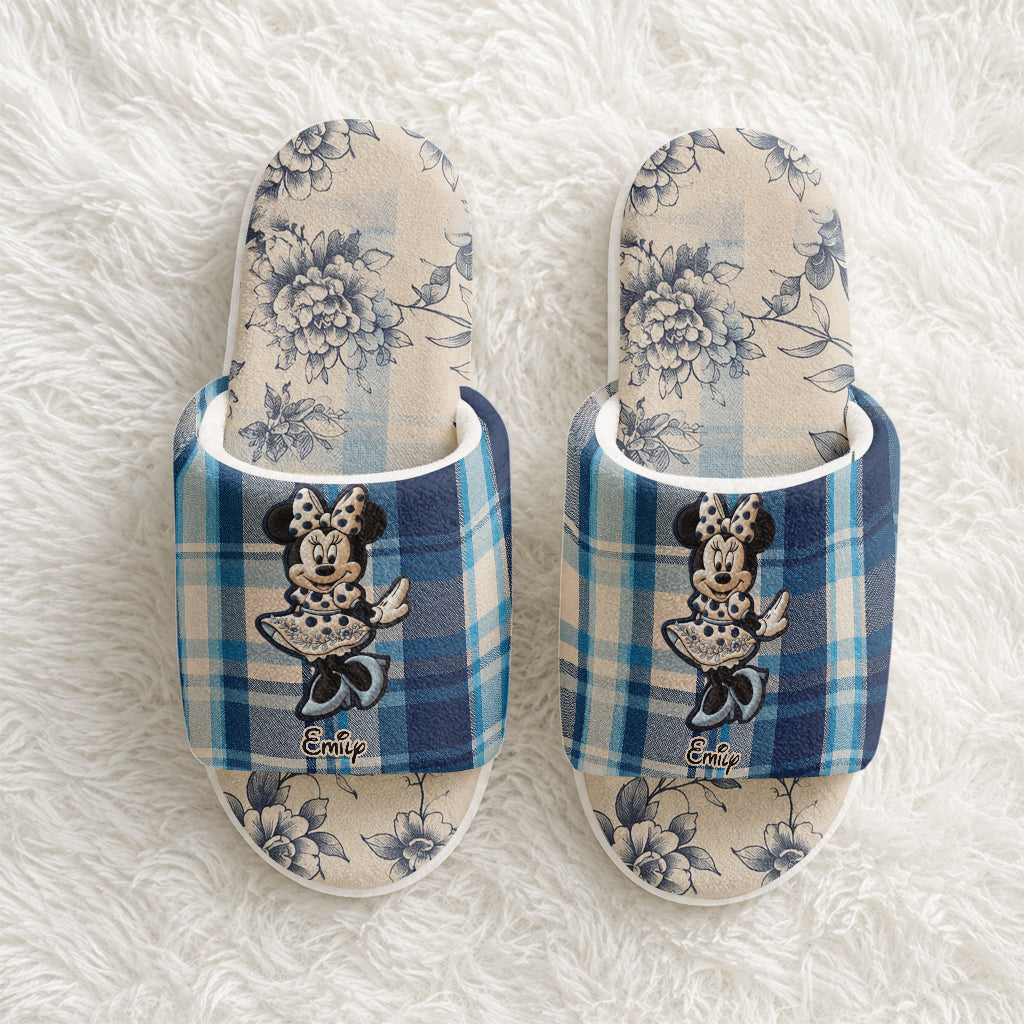 Magical Winter - Personalized Mouse Faux Fur Boot Slippers