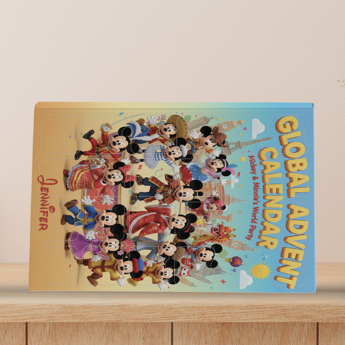 Global Advent Calendar, Traditional Costumes - Personalized Mouse Advent Calendar With Ornaments