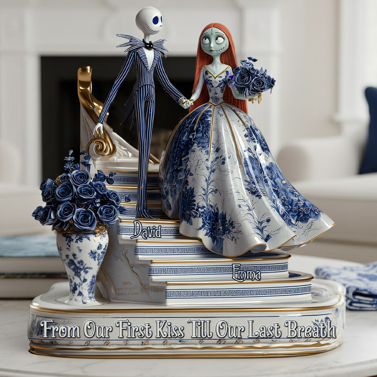 From Our First Kiss Till Our Last Breath - Personalized Nightmare Custom Shaped Acrylic Plaque