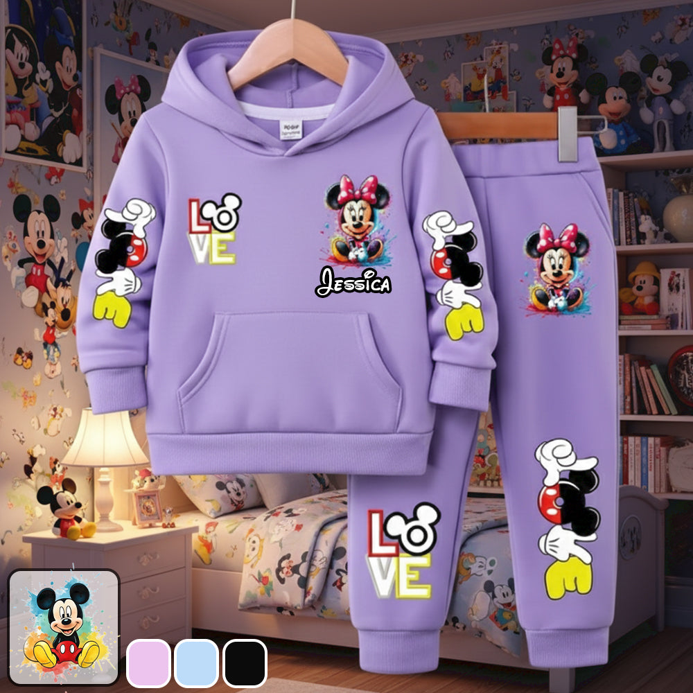 Big Ears Friend - Personalized Mouse Kid Hoodie & Kid Jogger Sweatpants