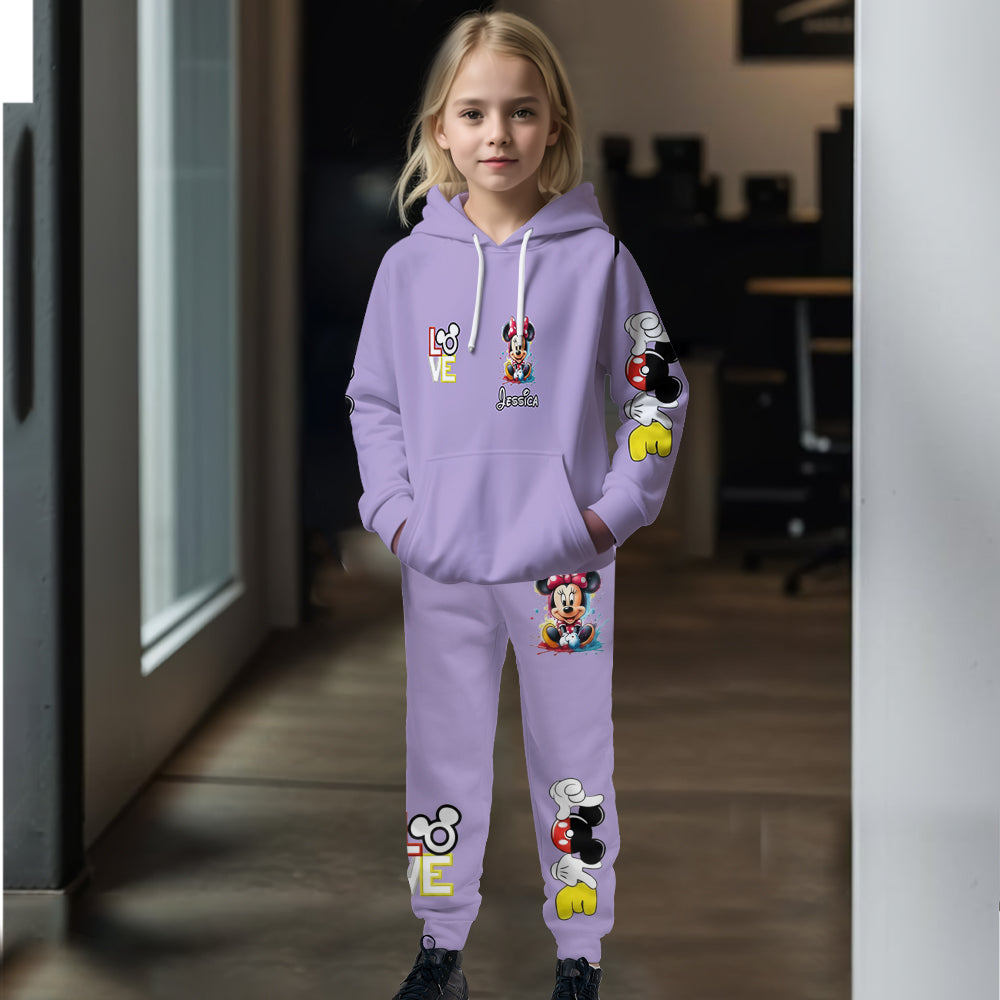 Big Ears Friend - Personalized Mouse Kid Hoodie & Kid Jogger Sweatpants