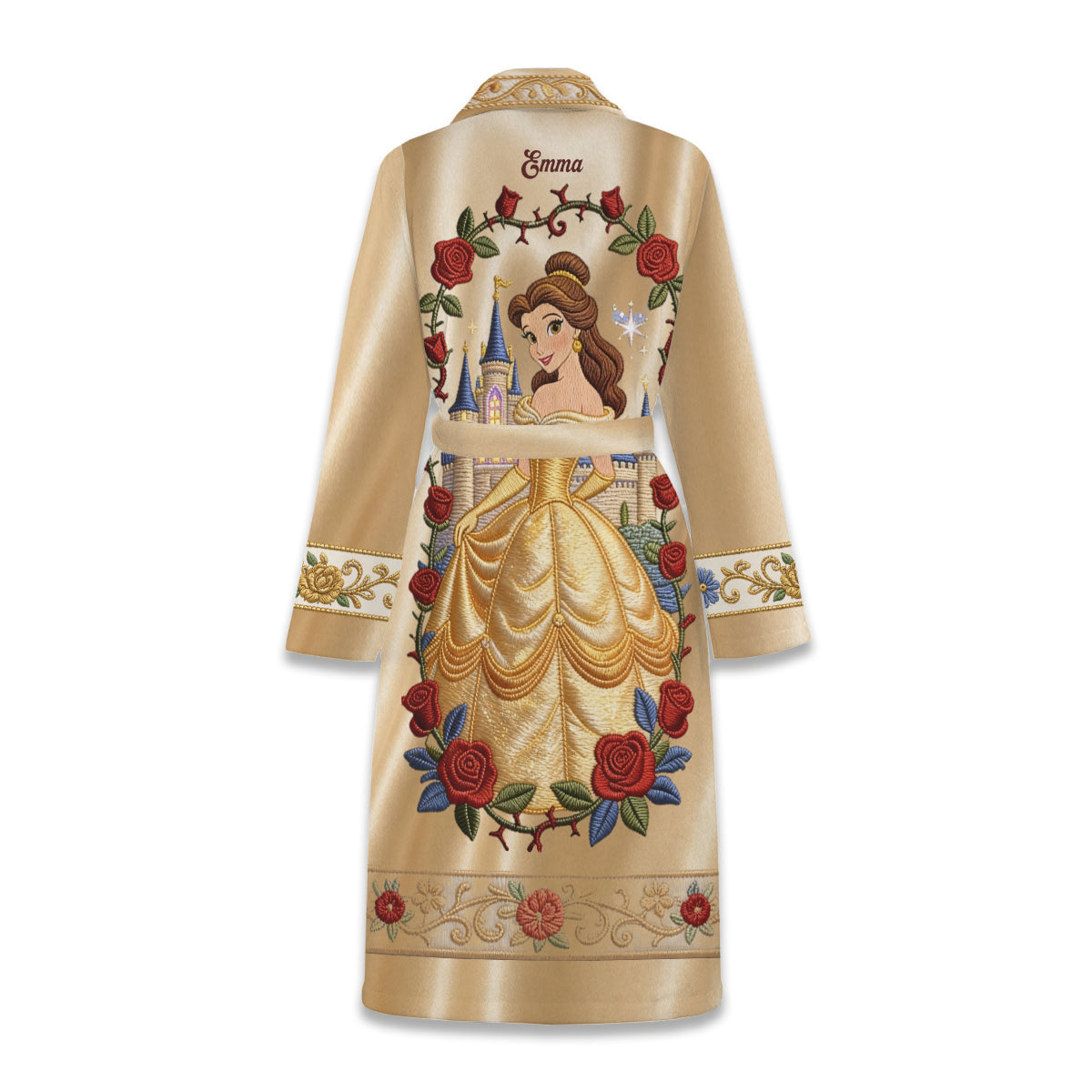 Tale As Old As Time - Personalized Beauty And The Beast Pajama Kimono Robe