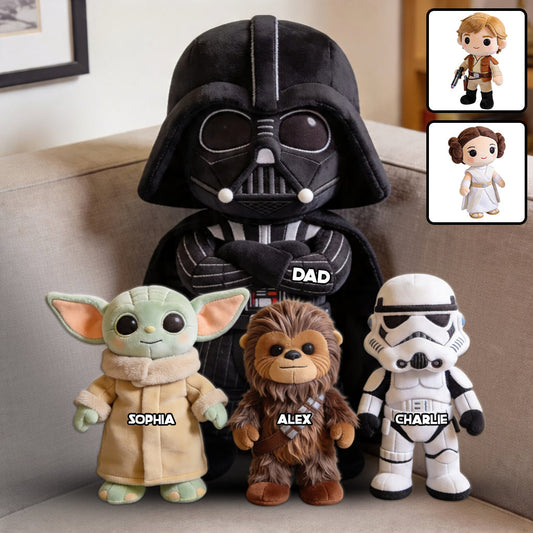 The Best Dad/Grandpa In The Galaxy - Personalized The Force Premium Faux Fur Pillow