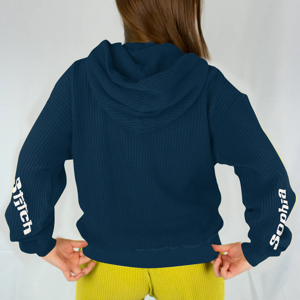 Ohana Means Family - Personalized Ohana Waffle Hoodie