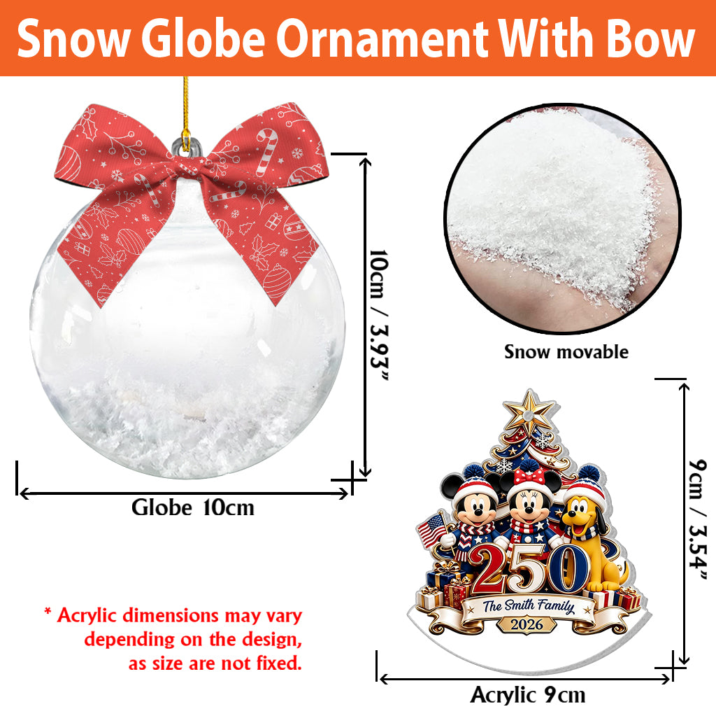 250th Anniversary Christmas - Personalized Mouse Premium 3D Ornament