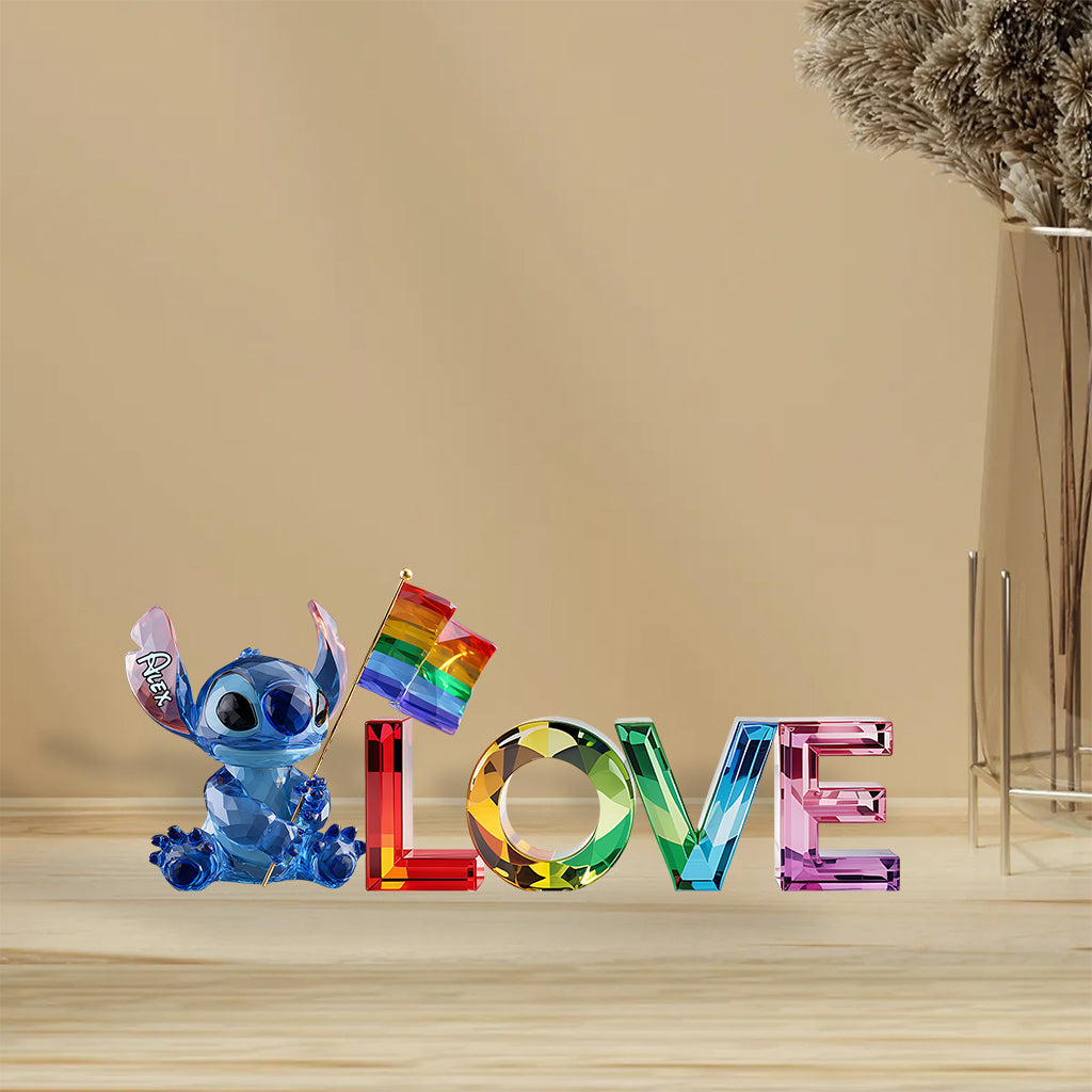 Love Is Love - Personalized LGBT Support Custom Shaped Acrylic Plaque