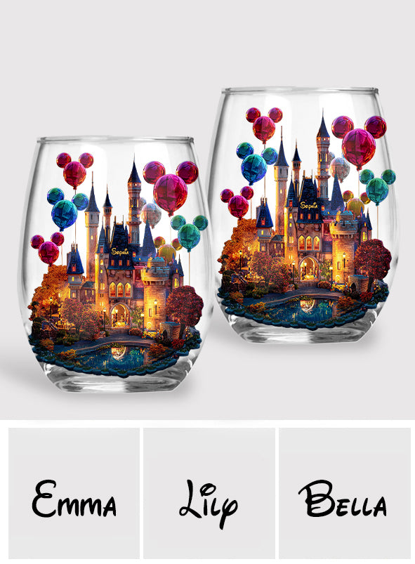 Magical Night - Personalized Mouse All Over Wine Glass