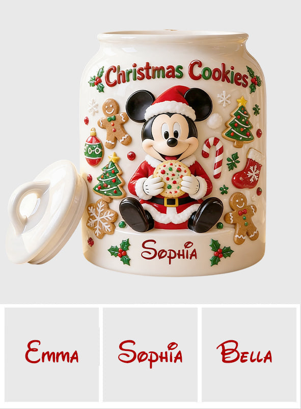 Merry Christmas - Personalized Mouse Cookie Jar