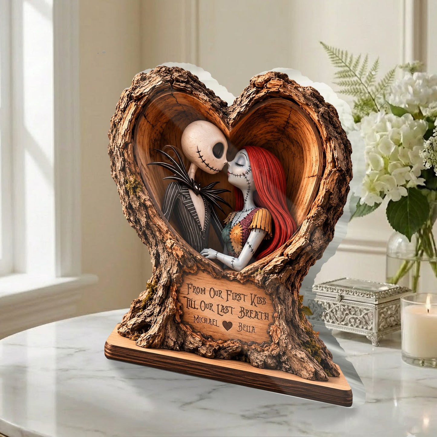 From Our First Kiss Till Our Last Breath - Personalized Nightmare 2-Side Printed Acrylic Plaque