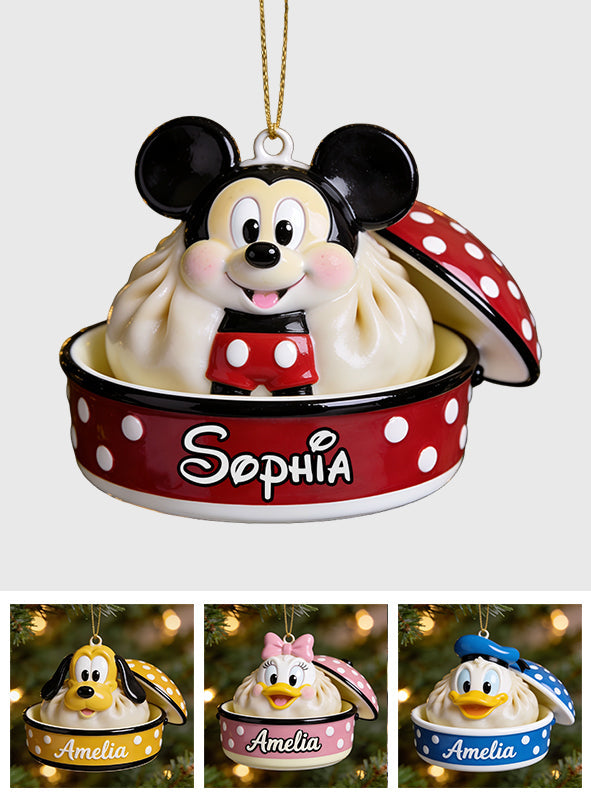 Magic Dumpling - Personalized Mouse Custom Shape Ceramic Ornament